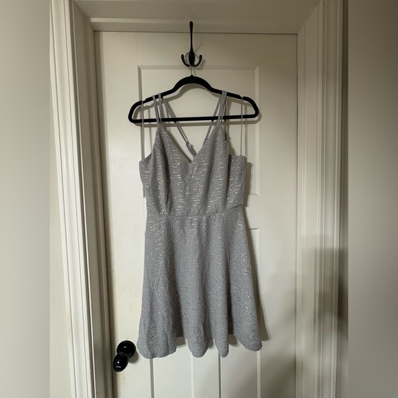 Altar'd State Dresses & Skirts - Altar’d State NWT Silver Spaghetti-Strap A-Line Dress